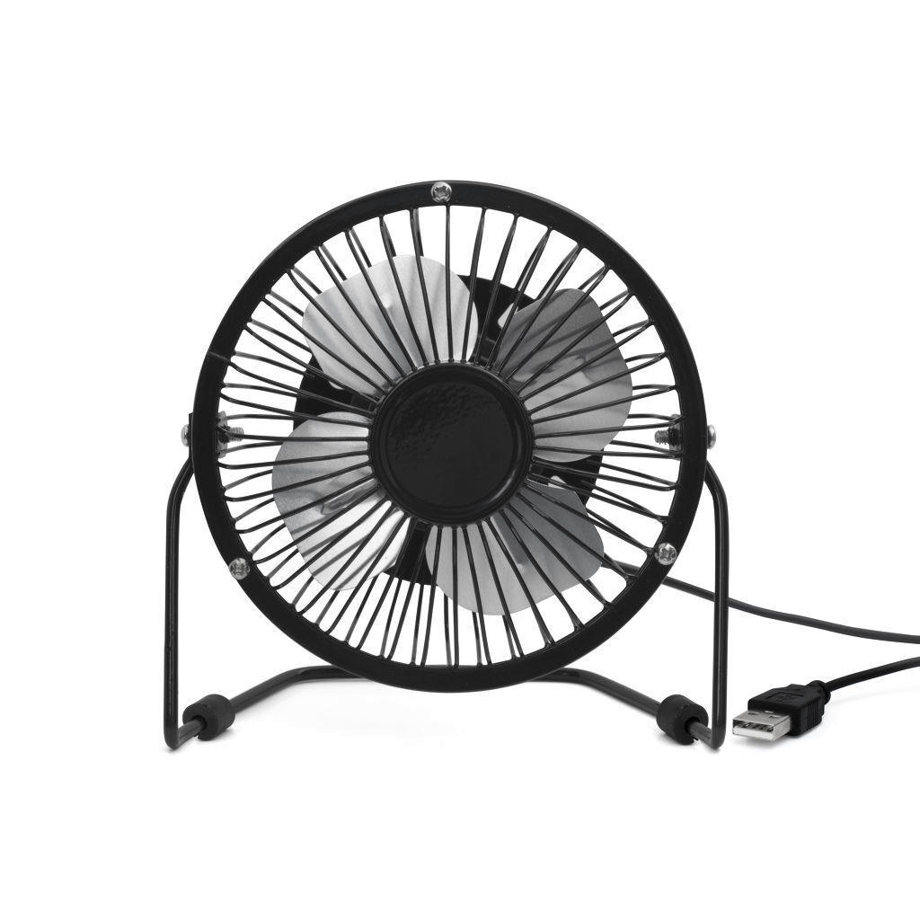 STOLNÍ VENTILÁTOR - černá, Konvenční, kov (15/9,5/15,3cm) - Kikkerland