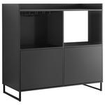 SIDEBOARD Mosel Weinschrank 125/120/58 cm  - Schwarz, KONVENTIONELL, Holzwerkstoff/Metall (125/120/58cm) - Carryhome