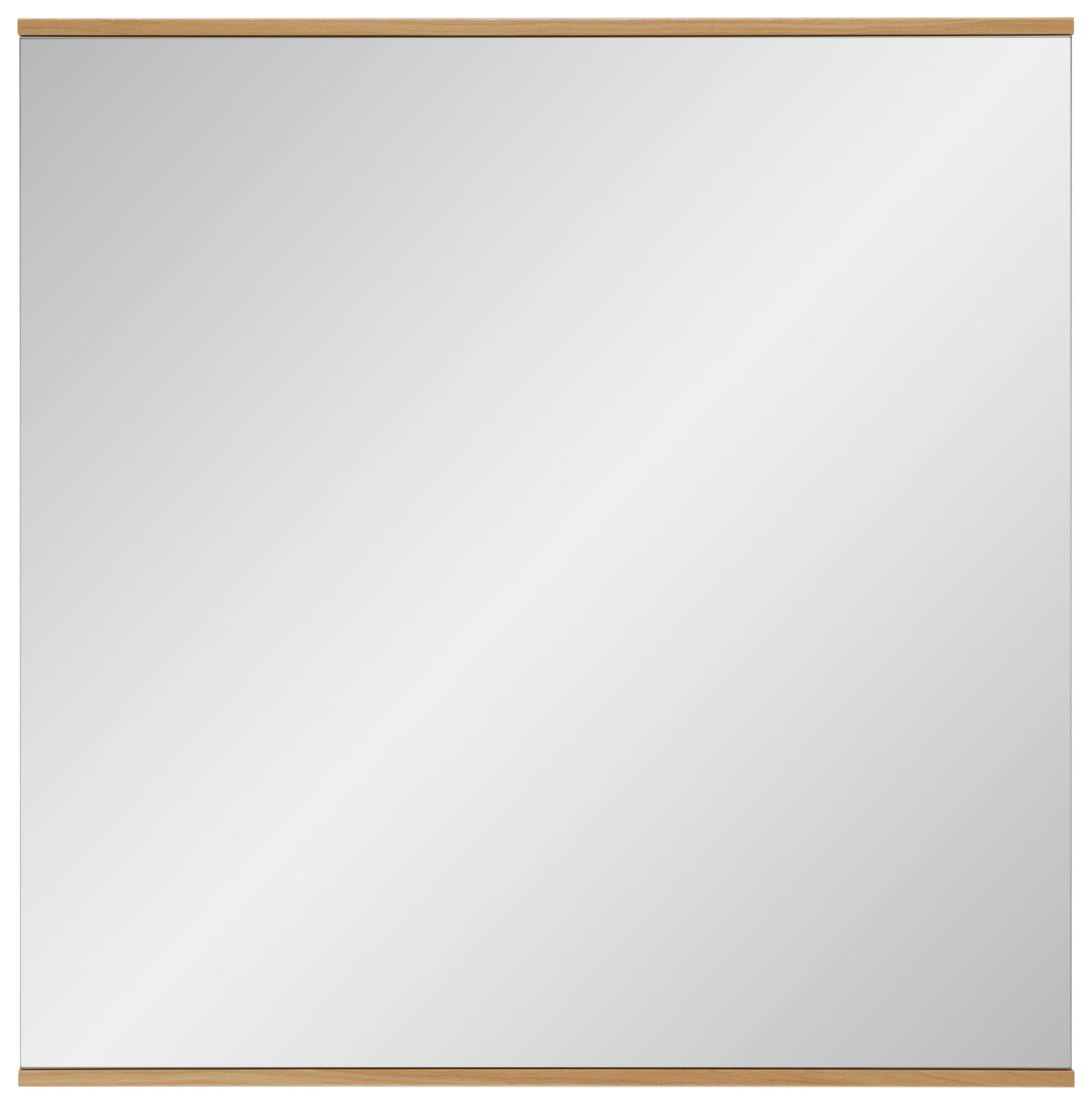 WANDSPIEGEL 82/82/2,5 cm    in quadratisch  - Eiche Bianco/Eichefarben, Design, Glas/Holz (82/82/2,5cm) - Dieter Knoll