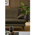 ECKSOFA in Echtleder Grün  195/308 cm  - Schwarz/Grün, Design, Leder/Metall (195/308cm) - Dieter Knoll