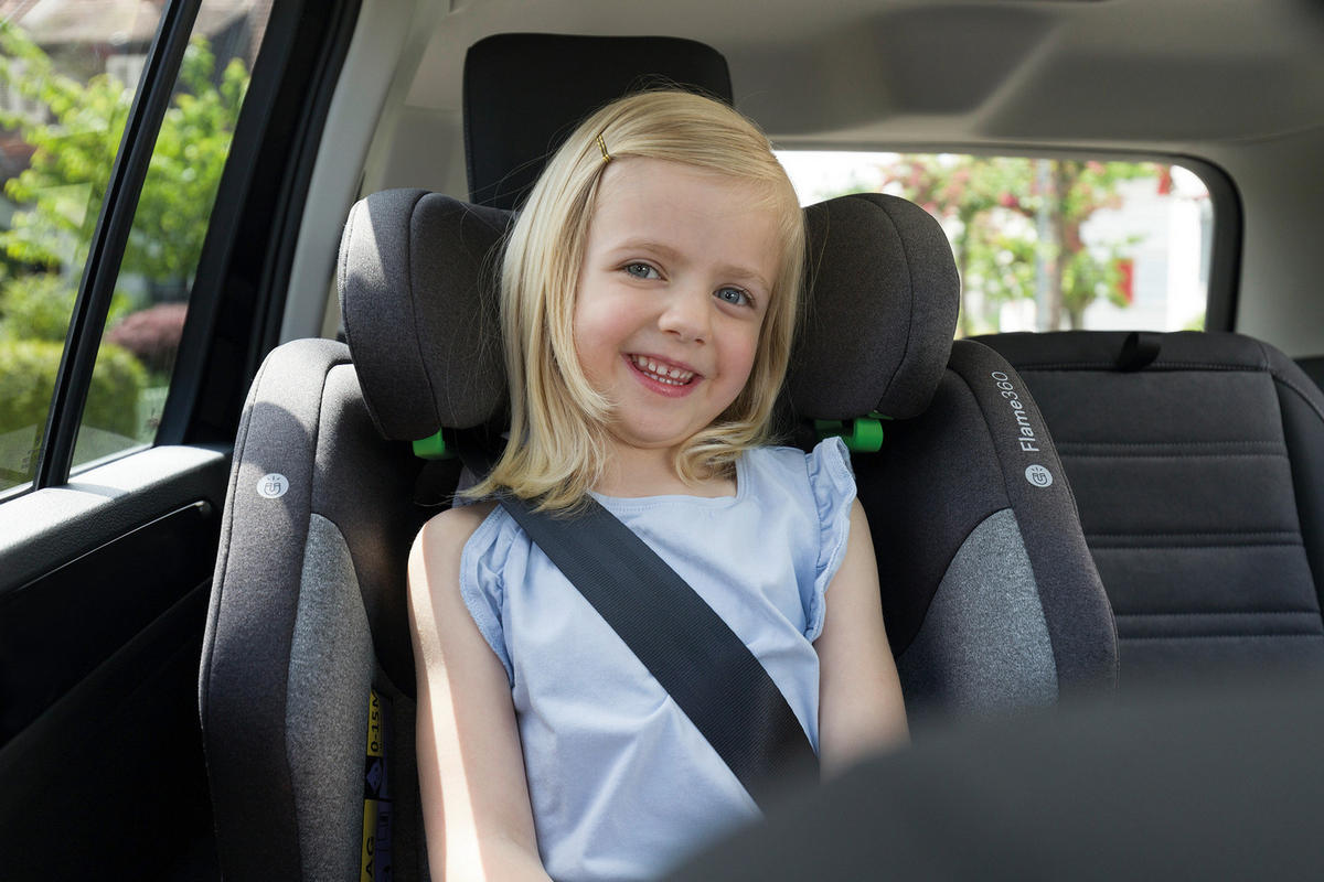 REBOARDER-KINDERSITZ FLAME360 ISOFIX  - Schwarz, Basics, Kunststoff/Textil (44/58/48cm) - Osann