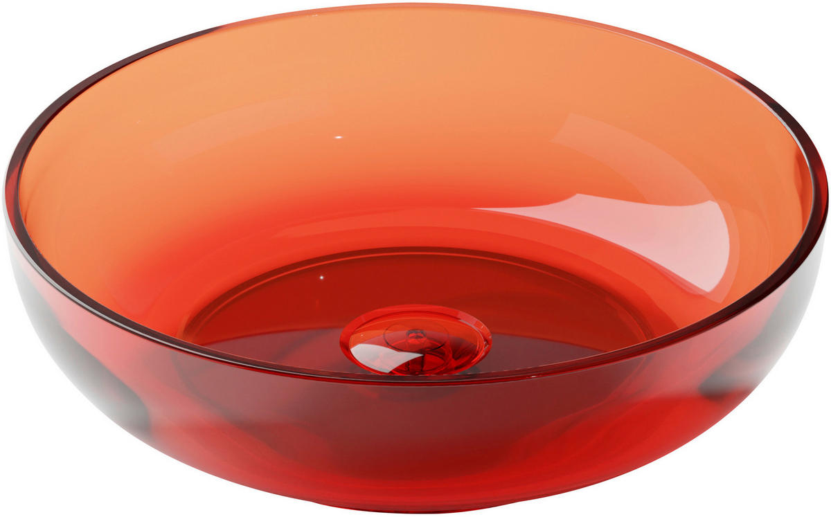 WASCHBECKEN 40/12/40 cm  - Rot, MODERN, Kunststoff (40/12/40cm)