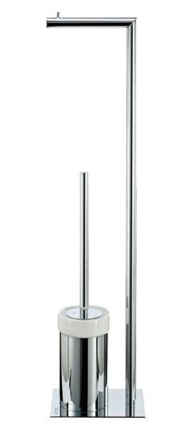 WC-BÜRSTENKOMBINATION - Chromfarben/Weiß, Basics, Keramik/Kunststoff (12,5/70/17cm) - Joop!
