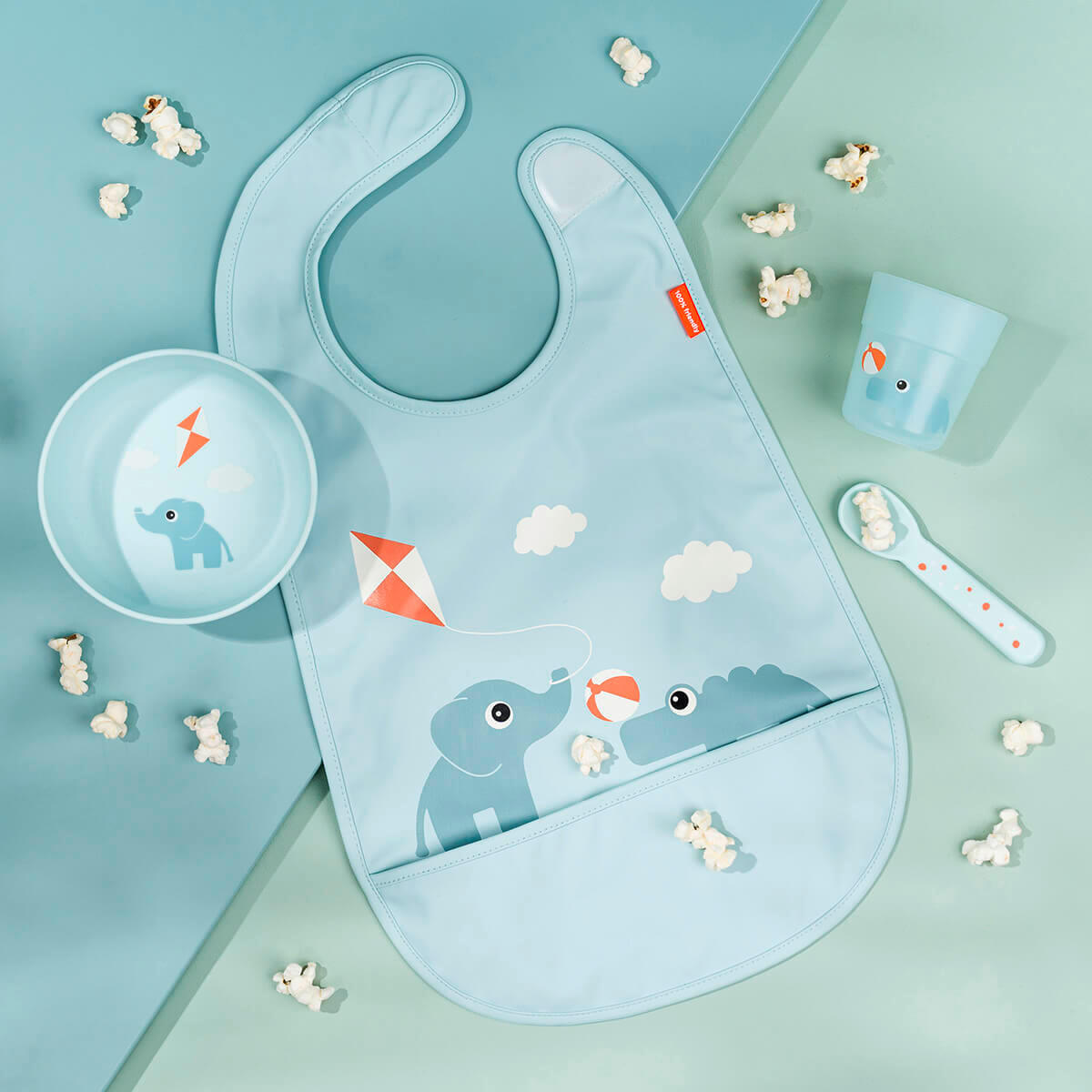 LÄTZCHEN  - Hellblau, Basics, Textil (42/0,3/26,5cm)