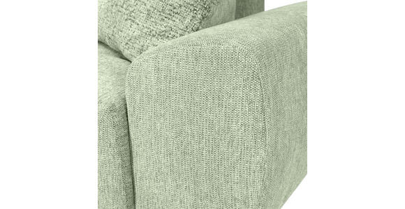 ECKSOFA  in Flachgewebe Hellgrün  - Schwarz/Hellgrün, KONVENTIONELL, Textil/Metall (180/295cm) - Carryhome