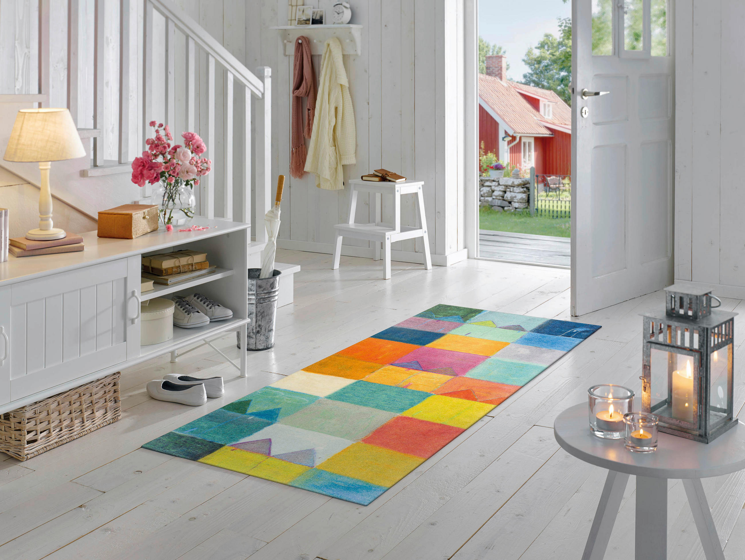 LÄUFER 80/200 cm Sonnenstadt  - Multicolor, KONVENTIONELL, Kunststoff/Textil (80/200cm) - wash+dry