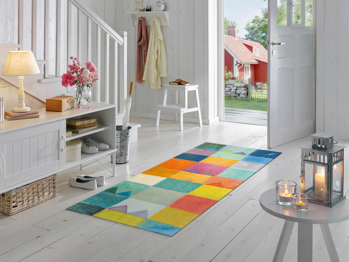 LÄUFER 80/200 cm Sonnenstadt  - Multicolor, KONVENTIONELL, Kunststoff/Textil (80/200cm) - wash+dry