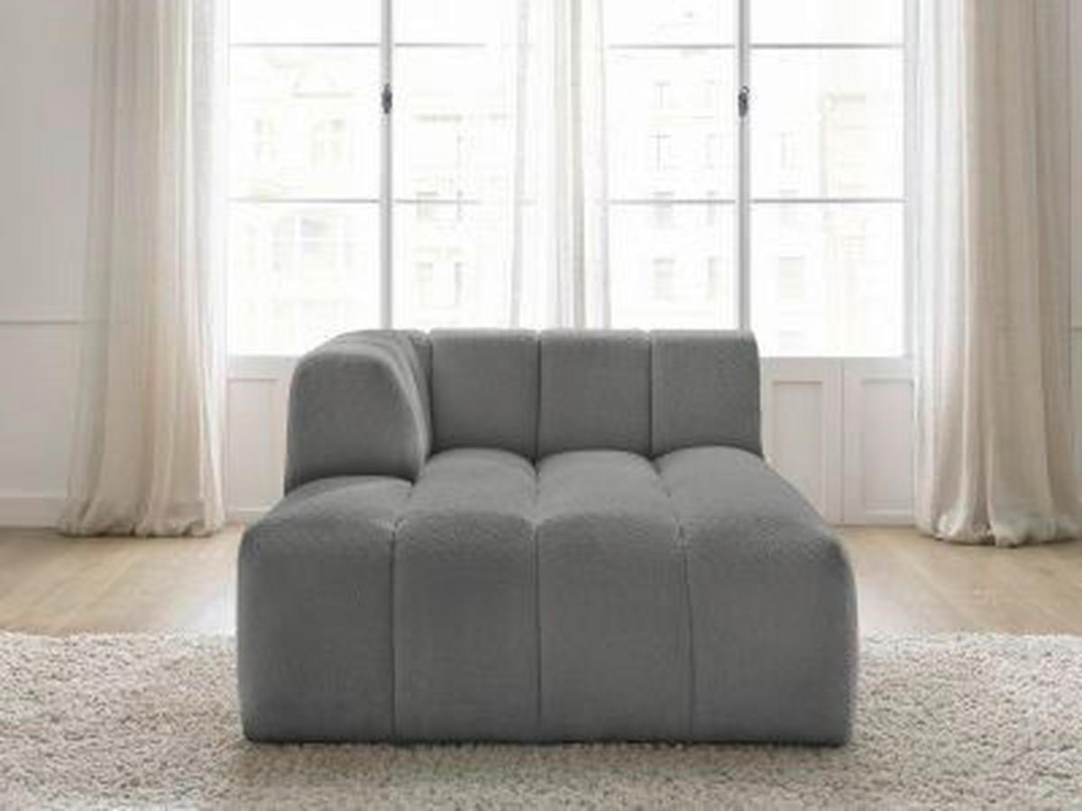 SOFAELEMENT ANNECY Bouclé Dunkelgrau  - Dunkelgrau/Schwarz, MODERN, Kunststoff/Textil (120/72/170cm)