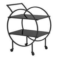 SERVIERWAGEN in Schwarz  - Schwarz, Design, Glas/Kunststoff (45/46/83cm) - MID.YOU