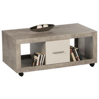 KLUB STOLIĆ siva, bijela  drvni materijal  - bijela/siva, Design, drvni materijal (115/60/50cm) - Ti'me