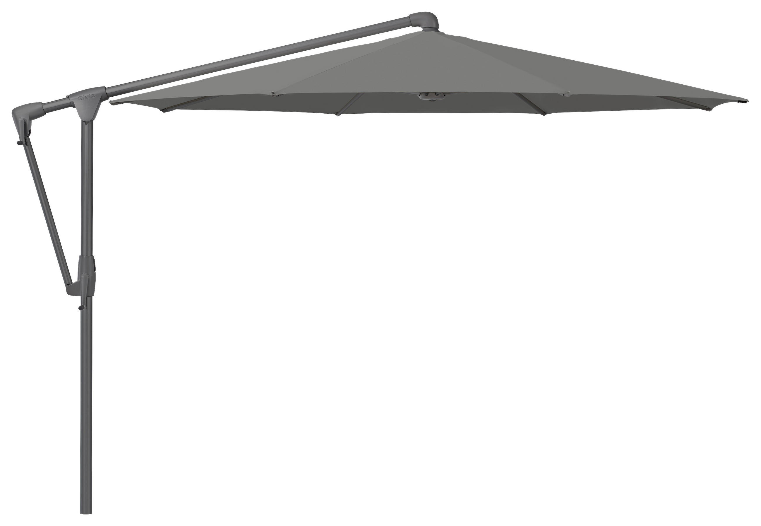 AMPELSCHIRM 300 cm Dunkelgrau  - Dunkelgrau/Anthrazit, Design, Textil/Metall (300/300cm) - Glatz