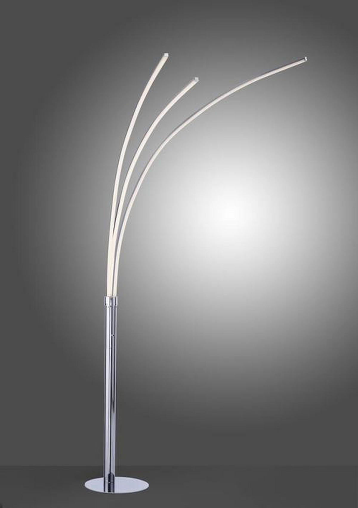 LED ÁLLÓLÁMPA - ezüst, Design, műanyag/fém (80/58/215cm)