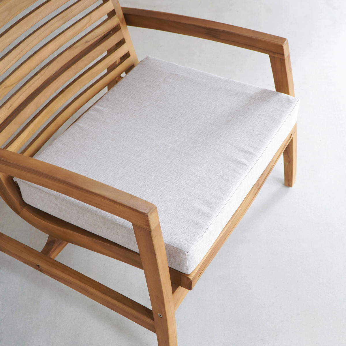 LOUNGEGARNITUR Teakholz Hartholz  - Beige/Naturfarben, Natur, Holz/Textil (138/73/71cm) - Ambia Garden