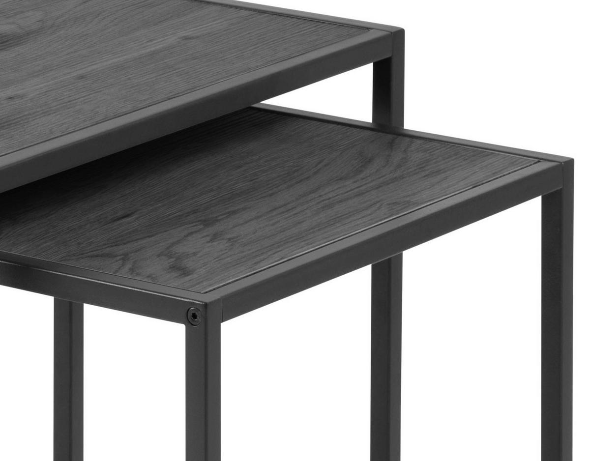 Satztisch in Schwarz in Metall, Holzwerkstoff 50/45/50 cm  - Schwarz, Trend, Holzwerkstoff/Metall (50/45/50cm) - MID.YOU