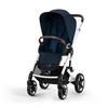 KINDERWAGEN  Talos S Lux  Ocean Blue  - Silberfarben/Dunkelblau, Basics, Textil/Metall (91/60,5/110cm) - cybex GOLD