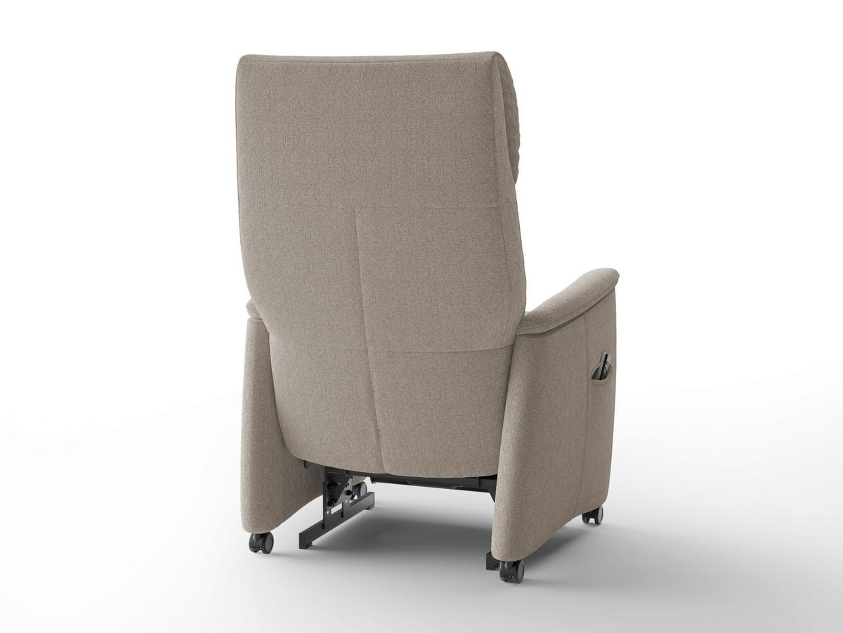 RELAXAČNÉ KRESLO, textil, taupe - čierna/taupe, Basics, textil/plast (76/112/84cm) - Sit & More