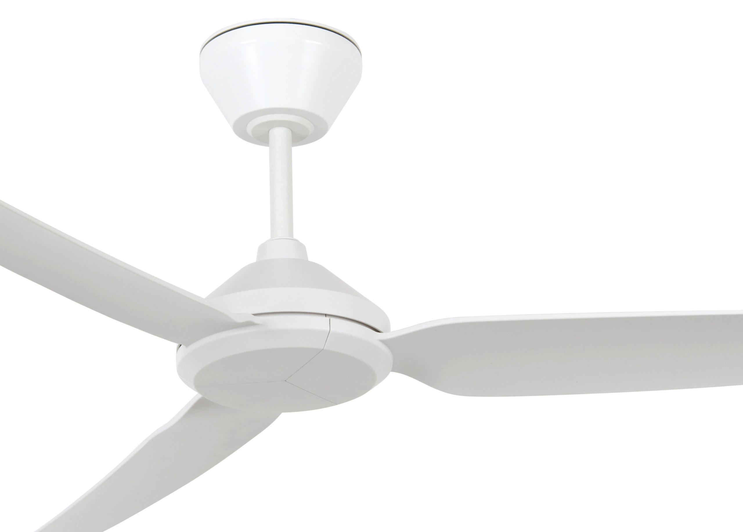 DECKENVENTILATOR Polis 132/33,5/132 cm   - Weiß, Basics, Kunststoff (132/33,5/132cm)