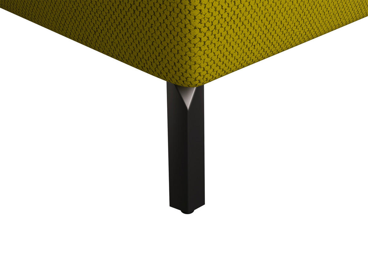 Ecksofa inkl. Funktionen in Webstoff Limette  - Limette/Schwarz, Modern, Textil/Metall (177/279cm)