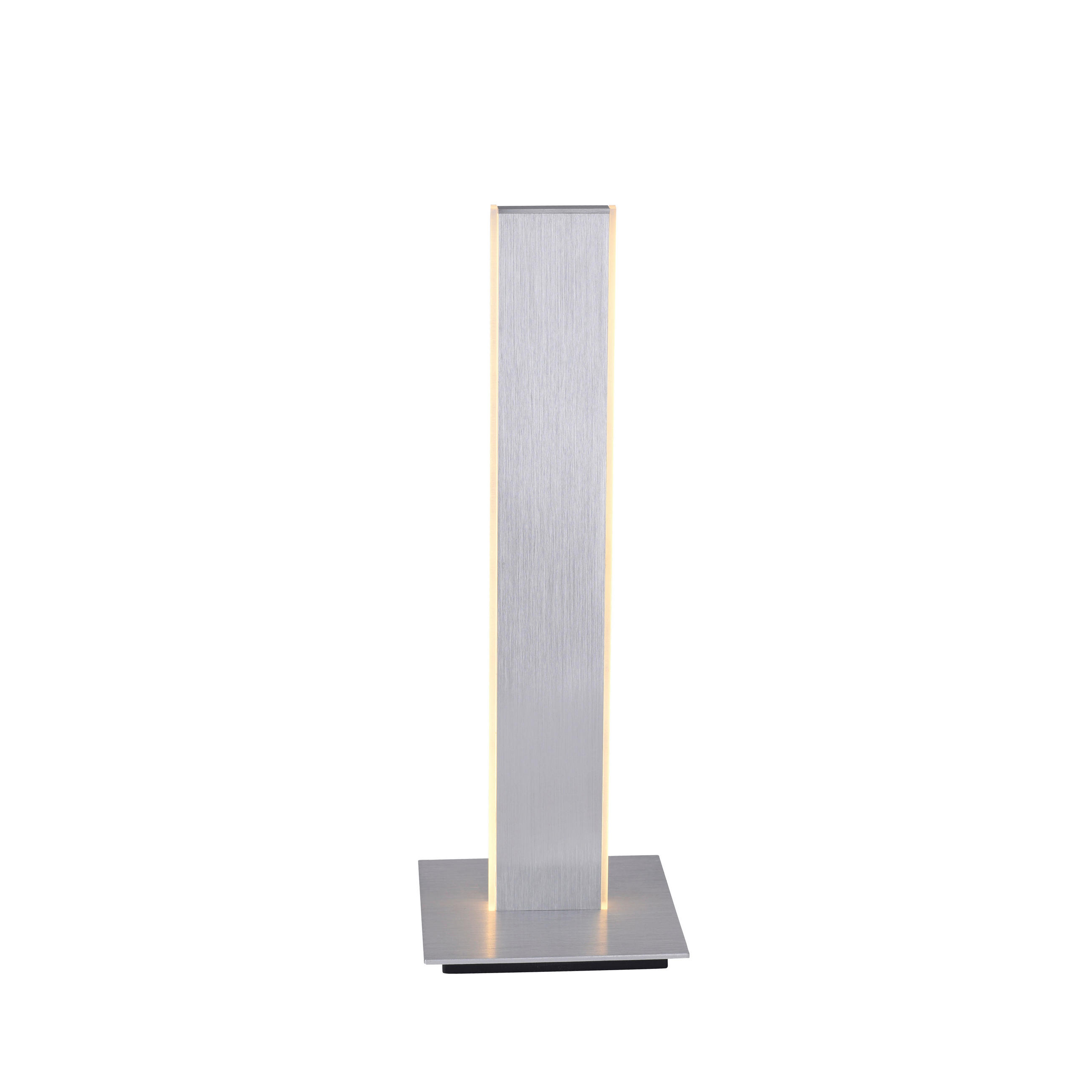 STOLNÁ LED LAMPA, diaľkový ovládač, 14/14/40 cm - hliníková, Design, kov/plast (14/14/40cm)