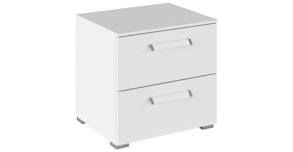 NACHTSCHRANK 50/49/42 cm  - Silberfarben/Weiß, Design, Holzwerkstoff/Metall (50/49/42cm) - Novel