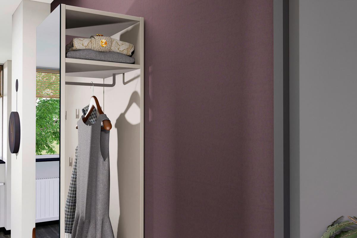 GARDEROBE  in 120/201/38 cm  - Taupe/Kaschmir, Design, Holzwerkstoff (120/201/38cm) - Livetastic