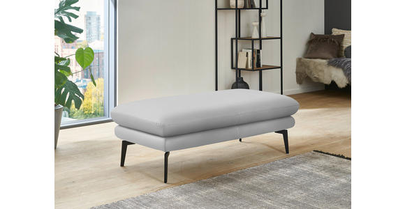 ECKSOFA in Echtleder Weiß 310/180 cm - Schwarz/Weiß, Design, Leder/Metall (310/180cm) - Dieter Knoll