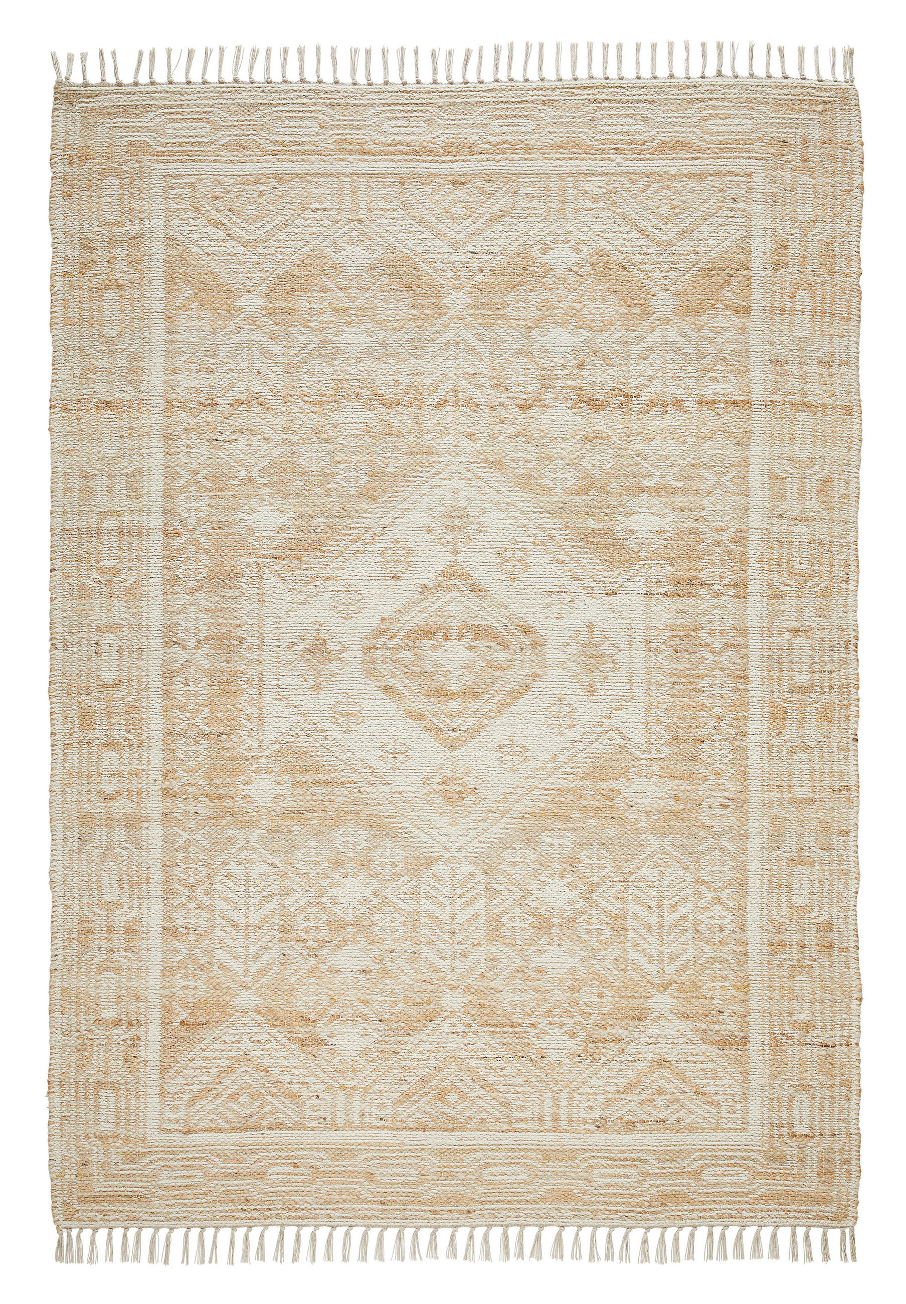 JUTOVÝ KOBEREC, 160/230 cm prírodná farba, béžová - prírodná farba/béžová, Natur, textil (160/230cm) - Linea Natura