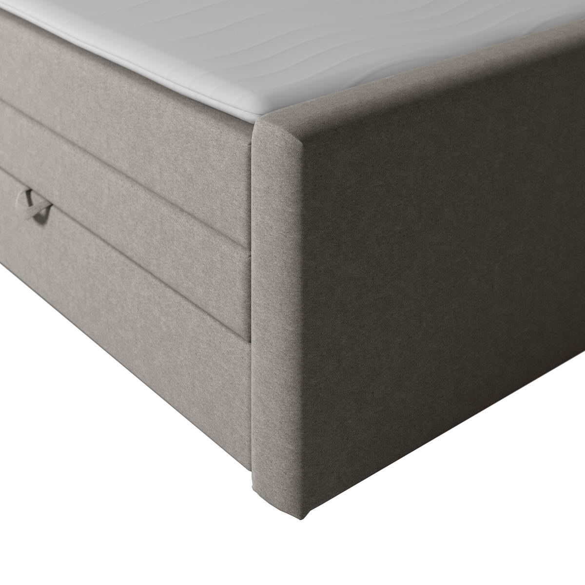 POSTELJA BOXSPRING 180 cm   x 200 cm  , karton, leseni material srebrne barve  - srebrne barve, Moderno, kovina/umetna masa (180/200cm) - MID.YOU