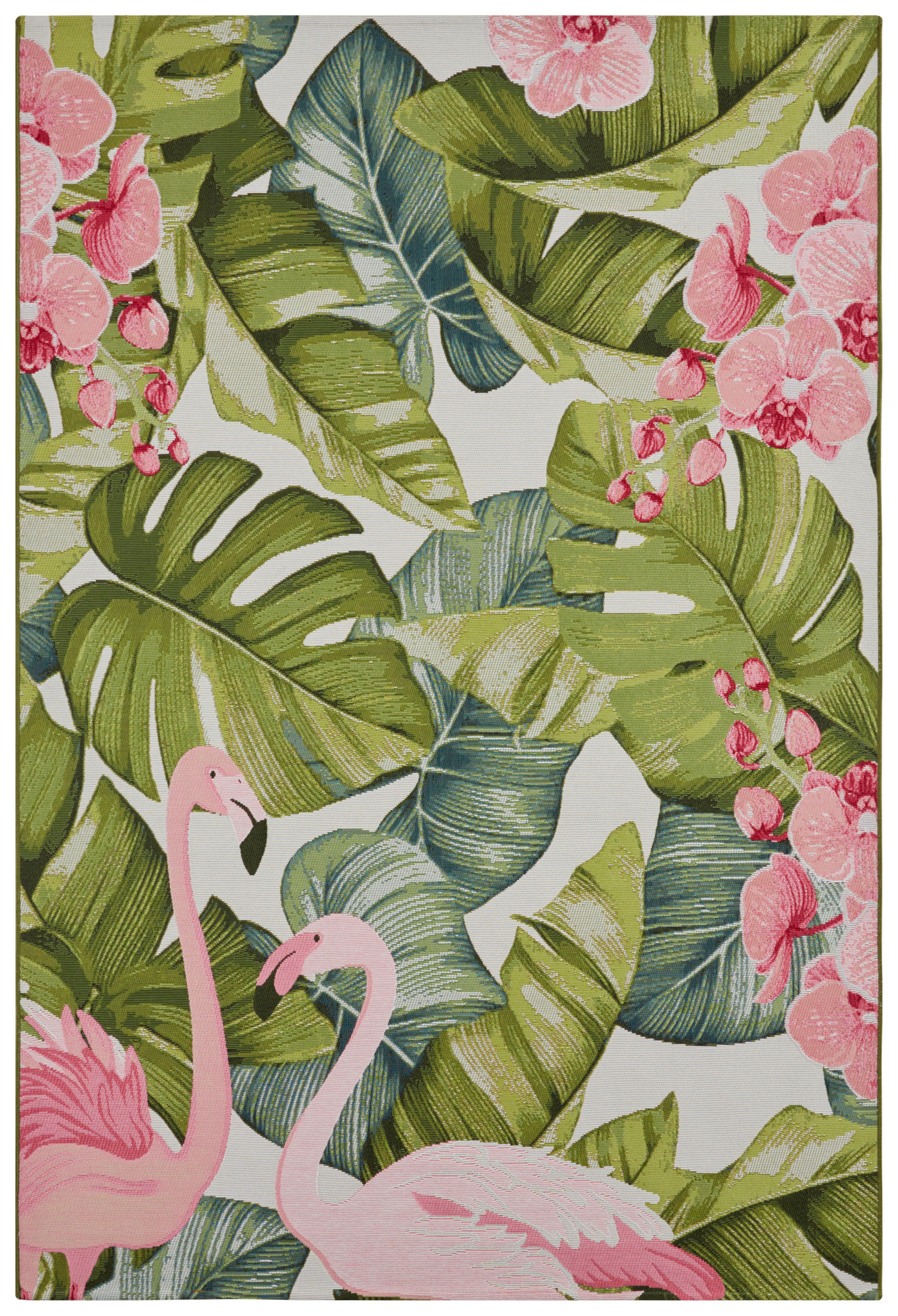 OUTDOORTEPPICH 80/165 cm Flair Multicolor, Rosa  - Multicolor/Rosa, Design, Kunststoff (80/165cm)