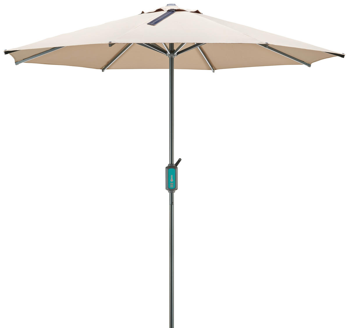 SENČNIK - rjavosiva/temno siva, Trendi, kovina/tekstil (280/240/280cm) - Amatio