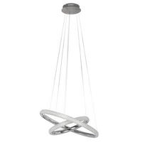 ZÁVESNÉ LED SVIETIDLO, 61/150 cm  - biela/chrómová, Design, plast (61/150cm) - Dieter Knoll