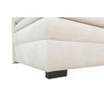 SCHLAFSOFA Struktur Creme  inkl. Rückenkissen, Armlehnenkissen, Bettkasten, Schlaffunktion, Rücken echt  - Creme/Schwarz, KONVENTIONELL, Kunststoff/Textil (195/93/83cm) - Carryhome