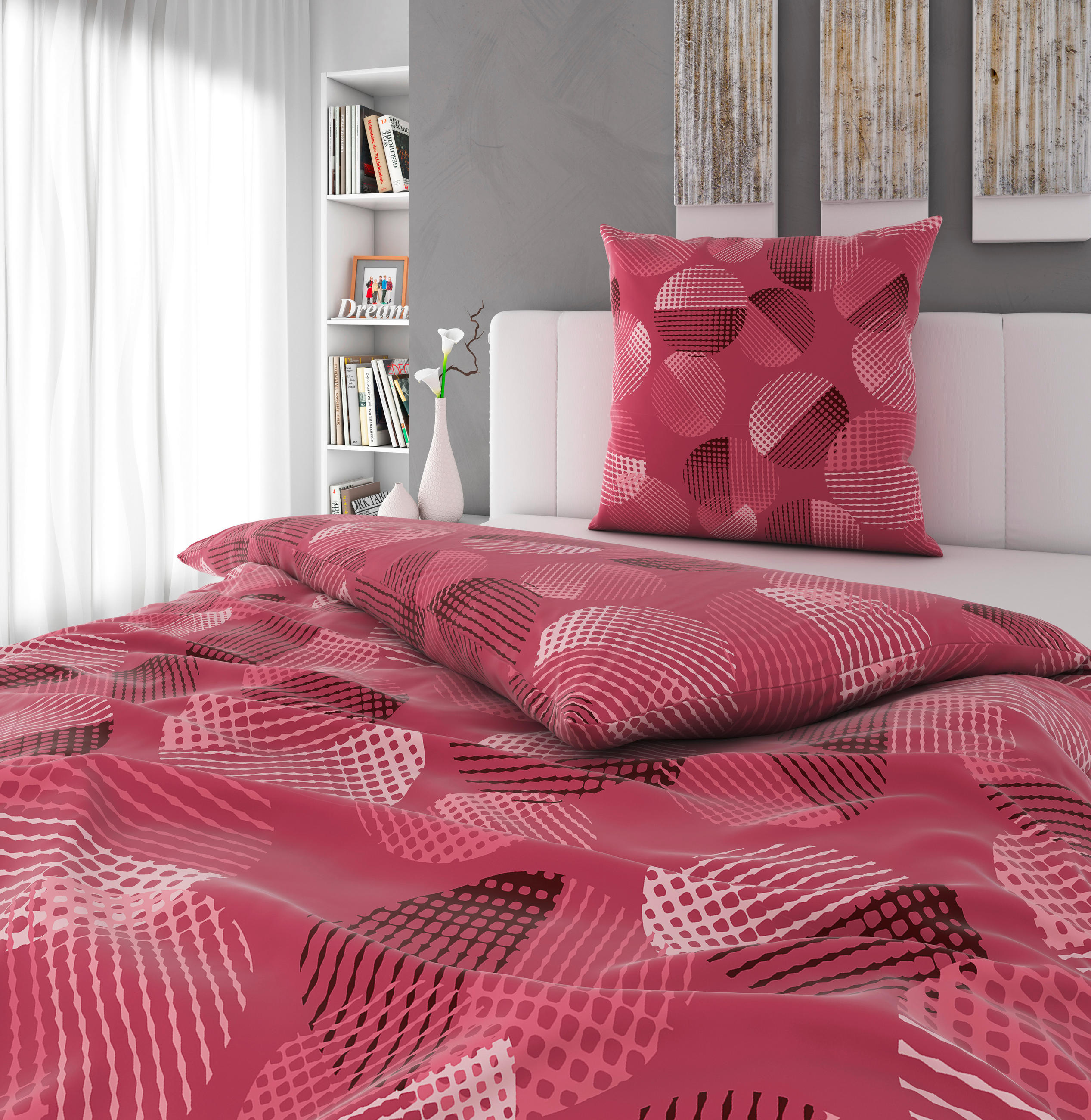 BETTWÄSCHE Satin 155/220 cm  - Mauve, Basics, Textil (155/220cm) - Novel