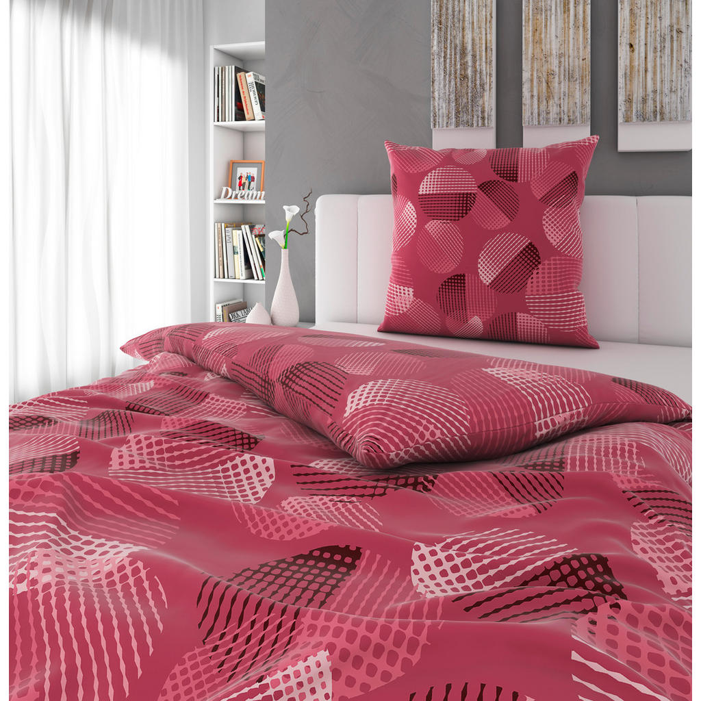 Thumbnail - Novel Bettwäsche, Mauve, Textil, Kreise, 155x220 cm, Grüner Punkt, Hohenstein, Oeko-Tex® Standard 100, atmungsaktiv, hau...