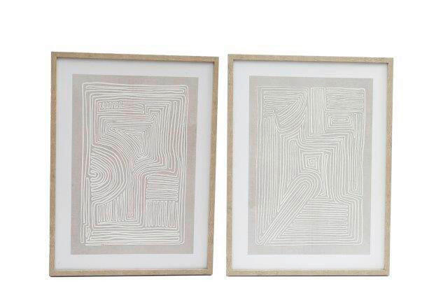 TABLOU PE PÂNZĂ 45/60/2,5 cm  - alb/maro deschis, Basics, textil (45/60/2,5cm)