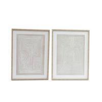 TABLOU PE PÂNZĂ 45/60/2,5 cm  - alb/maro deschis, Basics, textil (45/60/2,5cm)