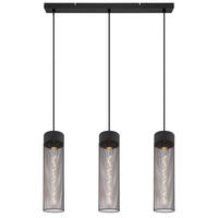 HÄNGELEUCHTE 60/9,5/120 cm  - Schwarz, Design, Metall (60/9,5/120cm) - Globo