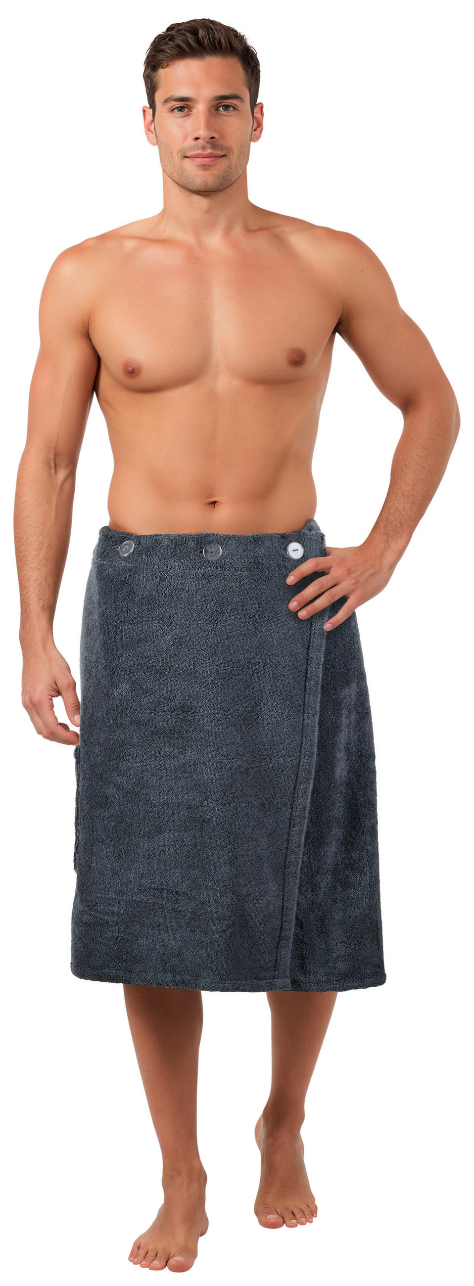 SAUNAKILT 70/140 cm TIRIL  - Anthrazit, KONVENTIONELL, Textil (70/140cm) - Esposa