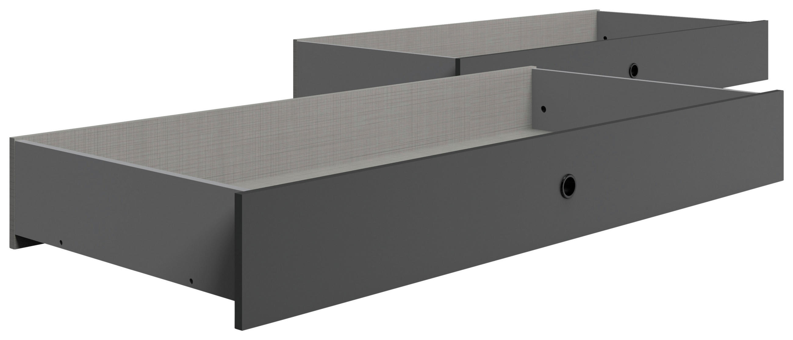 BETTSCHUBKASTEN 141/20/61 cm Graphitfarben  - Graphitfarben, Basics, Holzwerkstoff/Kunststoff (141/20/61cm) - Ti'me