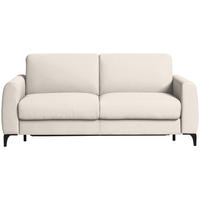 SCHLAFSOFA Flachgewebe Creme  - Creme/Schwarz, Konventionell, Holz/Textil (203/88/102cm) - Novel