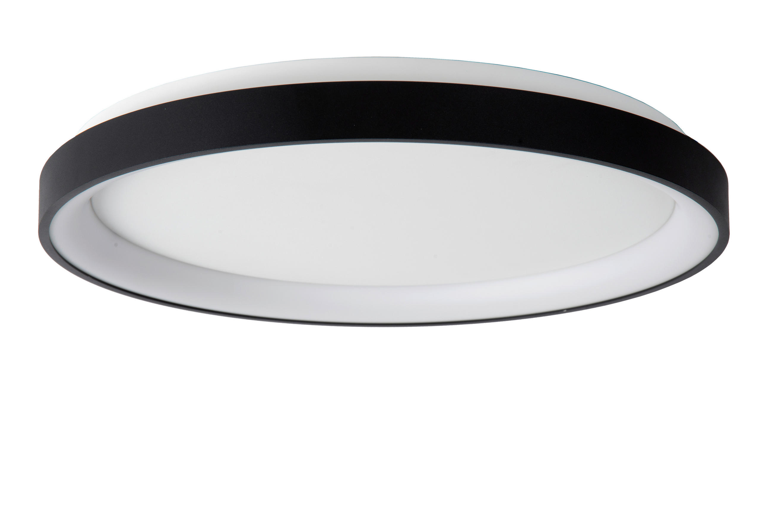 LED-DECKENLEUCHTE Vidal 48/48/6 cm   - Schwarz, Design, Kunststoff (48/48/6cm) - Lucide