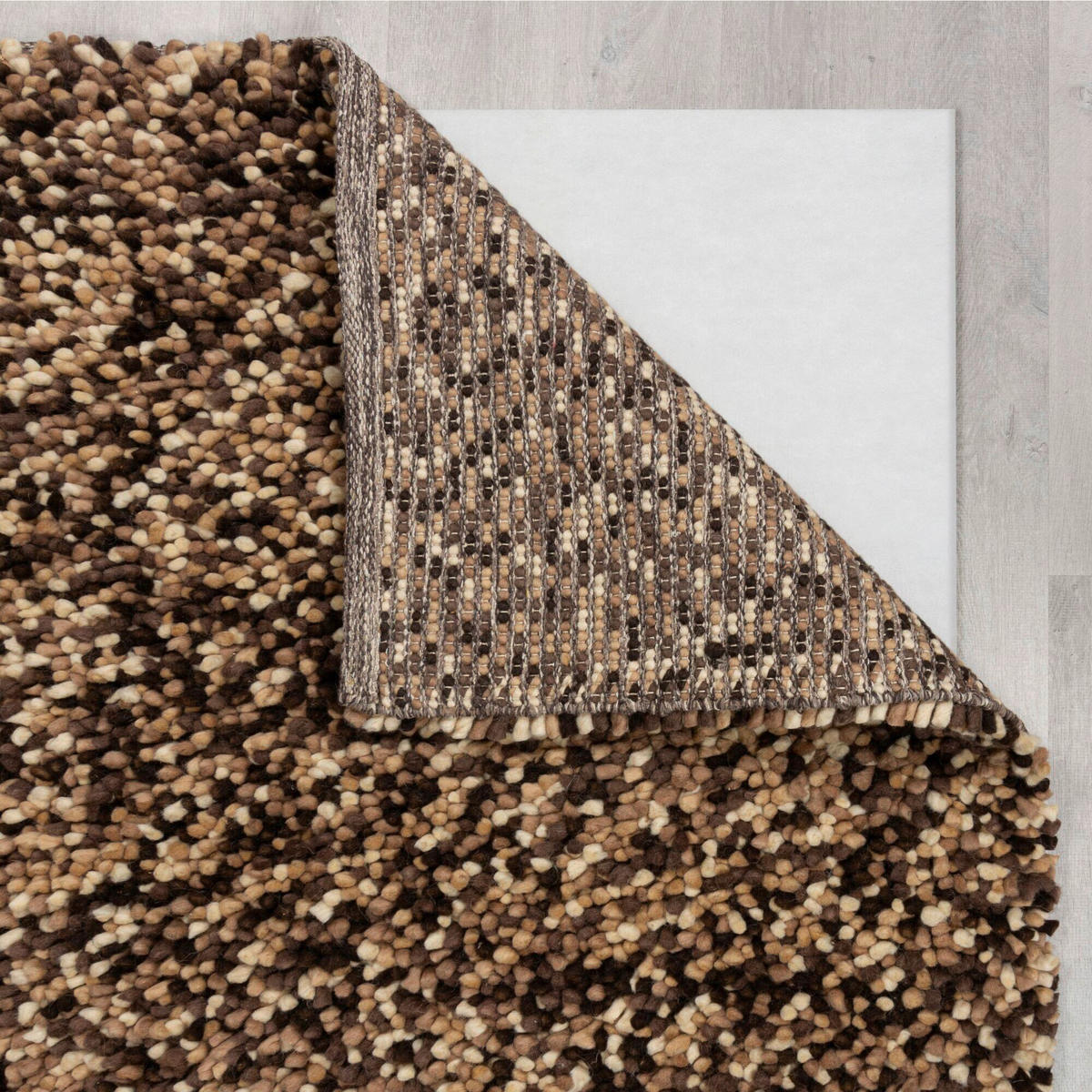 HANDWEBTEPPICH 120/170 cm UDON WOOL Braun  - Braun, KONVENTIONELL, Textil (120/170cm)