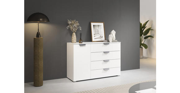 KOMMODE  in 120/81/42 cm  - Dunkelgrau/Weiß, Design, Holzwerkstoff/Metall (120/81/42cm) - Carryhome
