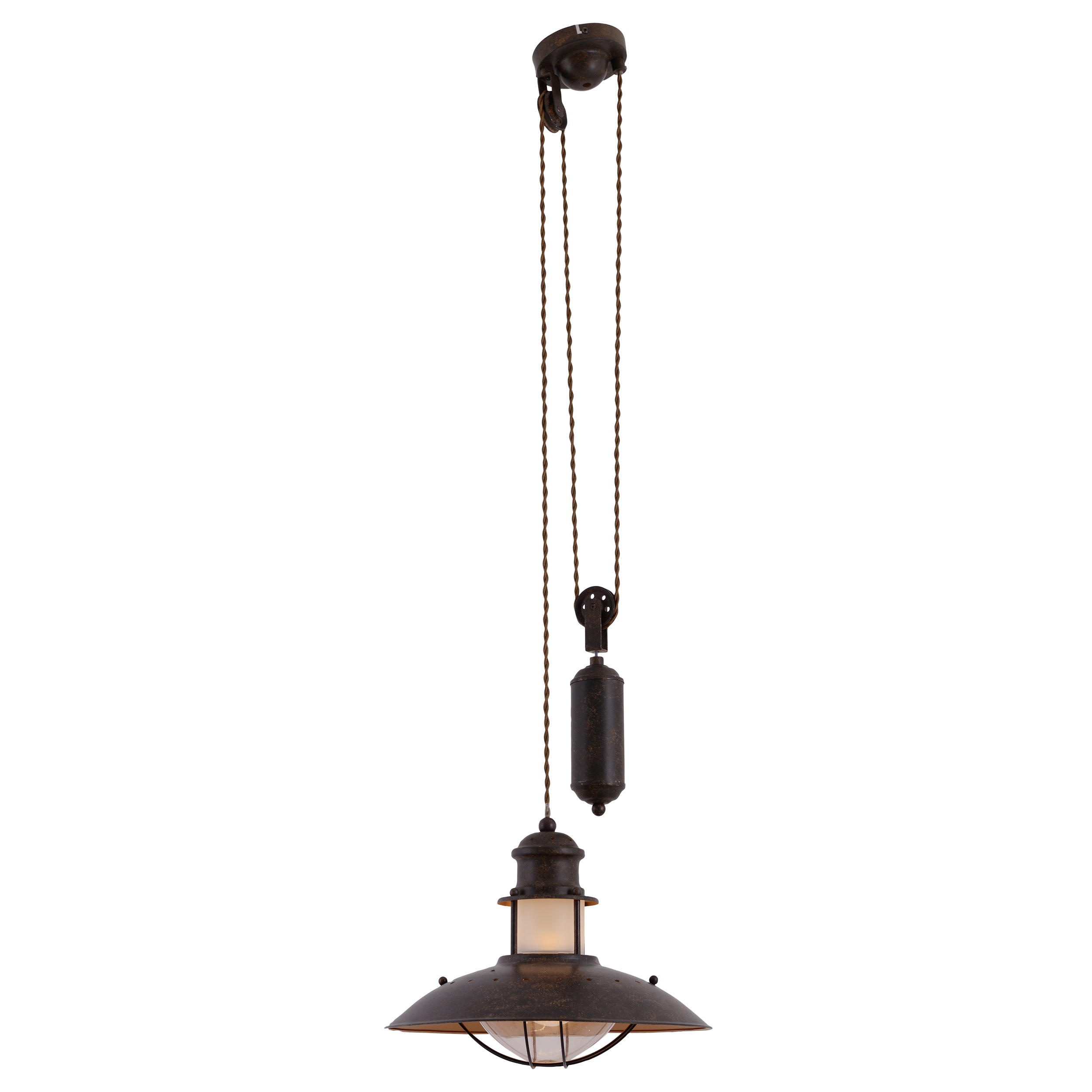 HÄNGELEUCHTE 35/150 cm  - Braun, KONVENTIONELL, Kunststoff/Metall (35/150cm) - Näve