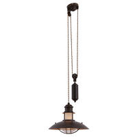 HÄNGELEUCHTE Cottage 35/150 cm   - Braun, KONVENTIONELL, Kunststoff/Metall (35/150cm) - Näve