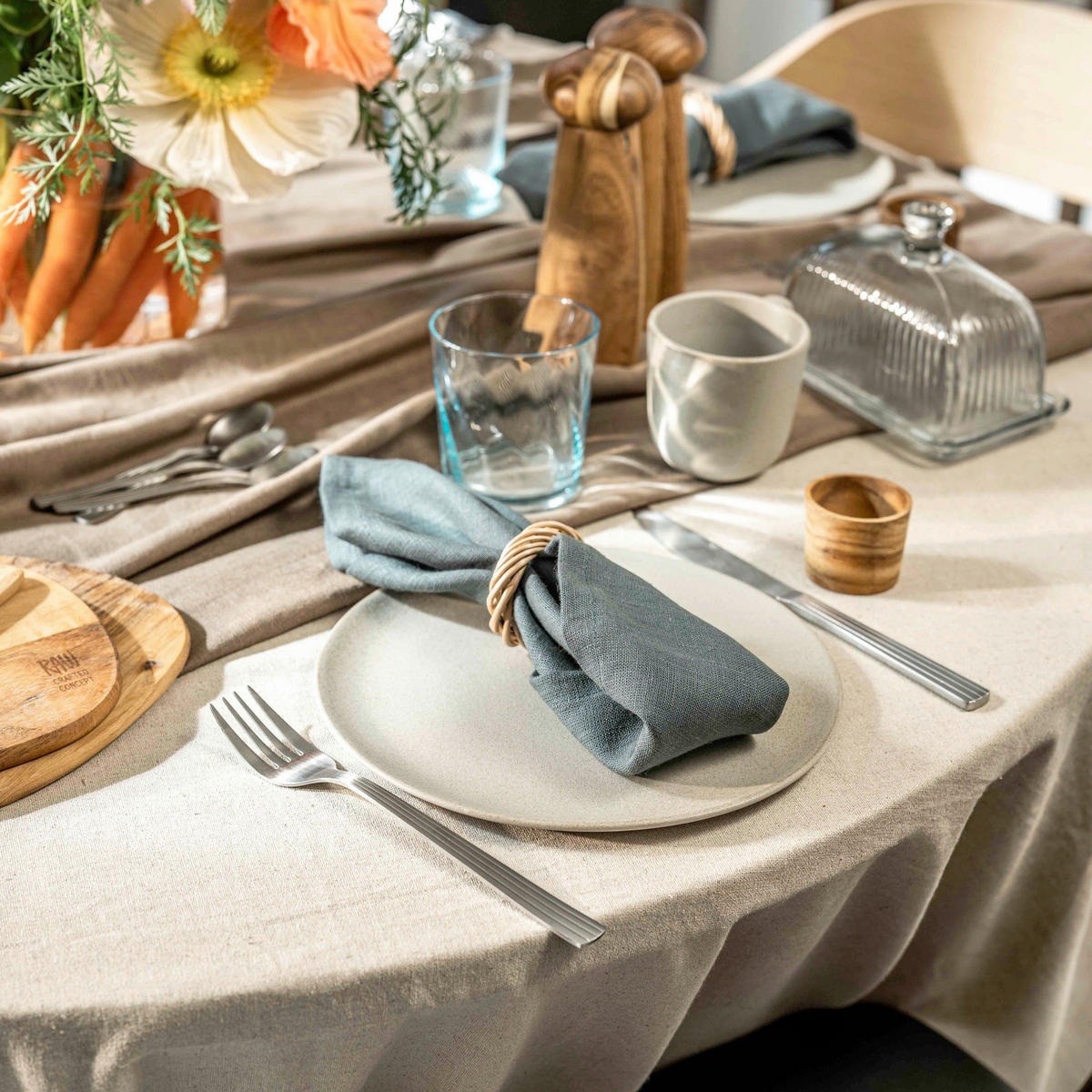 DESSERTTELLERSET Beige 6-teilig 20 cm RAW  - Beige, Basics, Keramik (20cm) - Aida