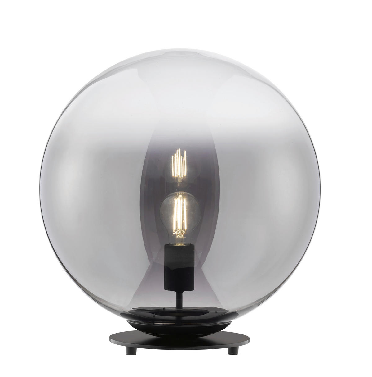 TISCHLEUCHTE Mirror 850316 42,5/40 cm   - Schwarz, Design, Glas/Kunststoff (42,5/40cm) - Schöner Wohnen