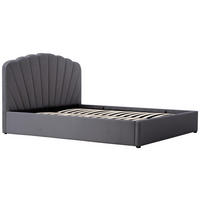 POLSTERBETT Lattenrost, Bettkasten 180/200 cm  in Grau  - Schwarz/Naturfarben, Trend, Holz/Kunststoff (180/200cm) - Ambia Home