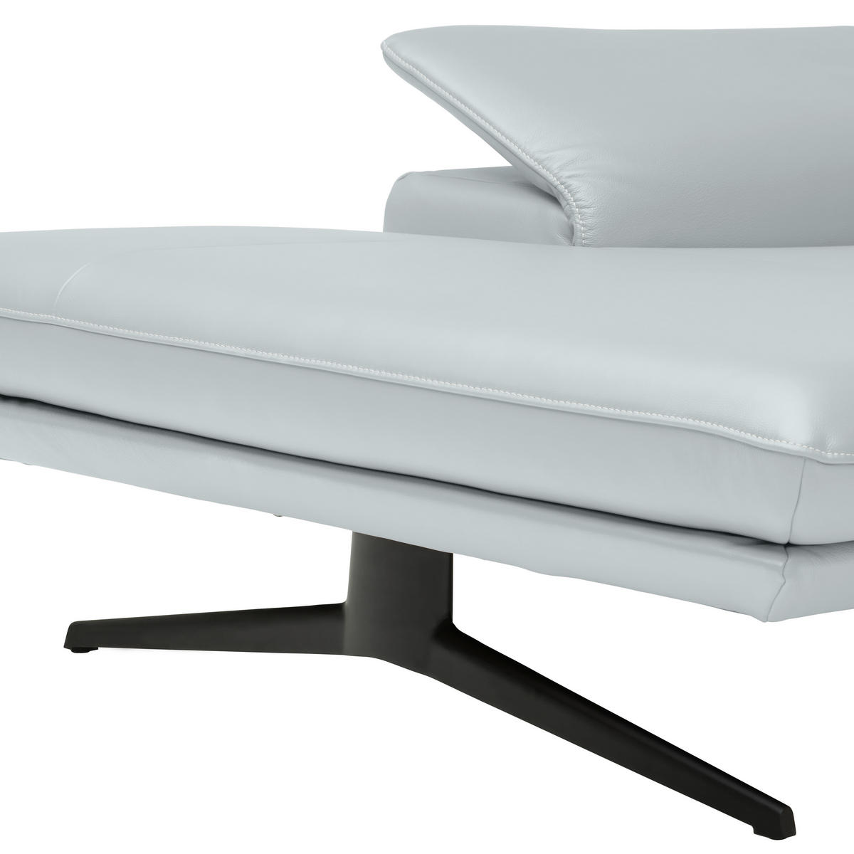 ECKSOFA in Echtleder Hellgrau  150/242 cm  - Beige/Hellgrau, Design, Leder/Metall (150/242cm) - Koinor