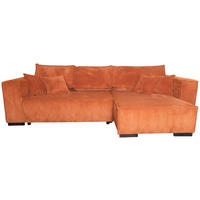 ECKSOFA in Cord Terracotta  - Terracotta/Braun, KONVENTIONELL, Holz/Textil (230/190cm) - Carryhome